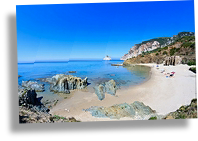 Panramica spiaggia di Masua e Pan di Zucchero